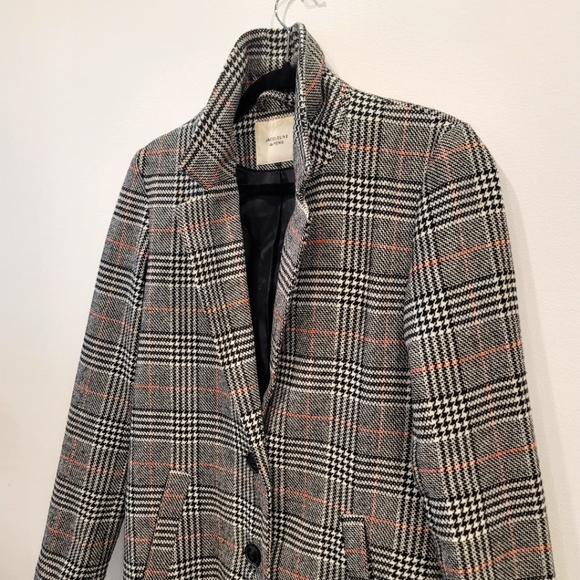 Jacqueline de Yong Plaid Coat Extra Small - Picture 1 of 5
